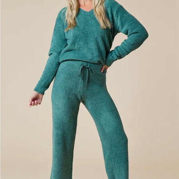 Softies Marshmallow V-neck lounge set dusty green size S NWT - Picture 6 of 8